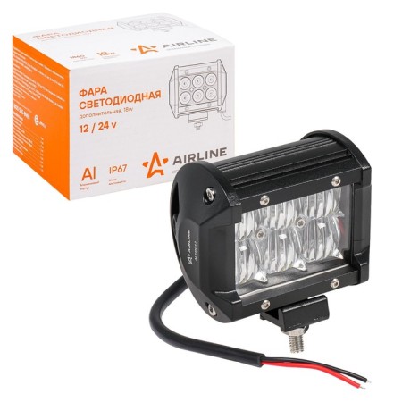 Farah LED two -row Airline, 6 LED, 5D lens, working light, 18W, 98x78x65, 12/24V