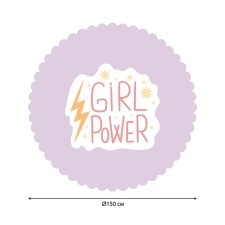 Girl Power, Round, Saten, D = 150 cm on the table