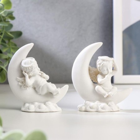 Polystone souvenir "Snowty angel in the month" MIX 7.7x7x3 cm-1