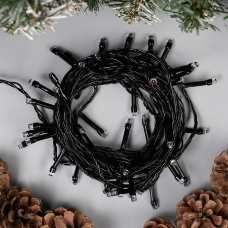 Garland “thread” 5 m, IP20, dark thread, 50 LED, purple glow, 8 modes, 220 V-1
