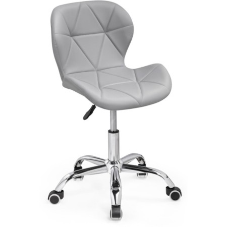 Computer chair Trizor Metal/Eco -leather, Chrome/Gray 53x53x69 cm-5
