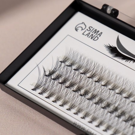 A set of overhead eyelashes "Classic", bundles, 10, 12, 14 mm, thickness 0.1 mm, bend C, 10 D-3