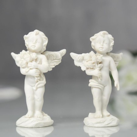 Polystone souvenir "Angel with a bouquet of roses" mix 7.2x4.5x2.8 cm-1