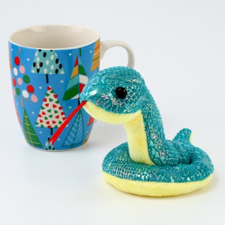 Set of "magic moments" soft toy in a mug, snake-6