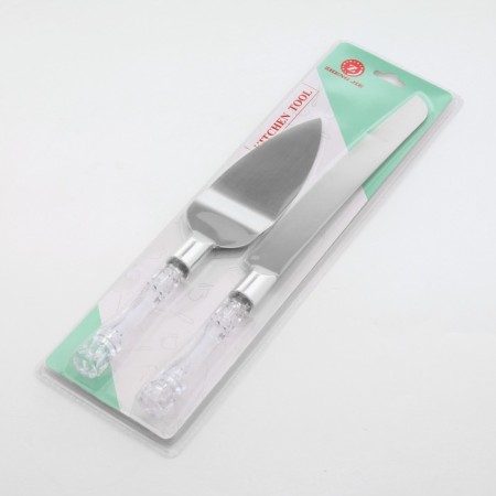 Wedding set for cake: knife and spatula-3