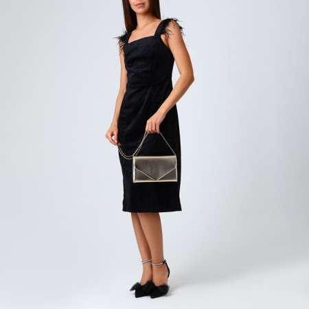 Female bag on a magnet, gold color-6