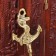A spoon for shoes "Anchor with a rope" Brass 52x5.5x1 cm