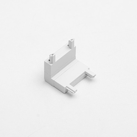 The ultraton connector for the busbar (ceiling-wall) is white 2.6x2.6x2.6 cm