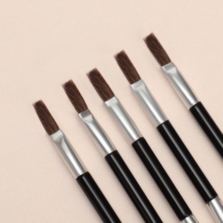 A set of applicators for shadows, with a brush, bilateral, 5 pcs, 7.5 cm, black/silver color-3