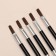 A set of applicators for shadows, with a brush, bilateral, 5 pcs, 7.5 cm, black/silver color