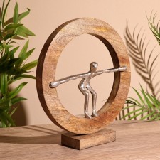 Сувенир интерьерный в деревянном кольце "Момент" 30х8х33 см