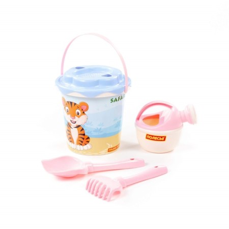 Sanding set No. 654 Safari: bucket, chipper-sun, shovel, robberies, watering can, mix color-10