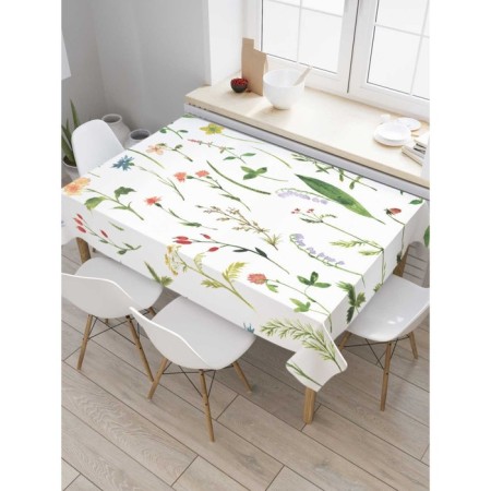 The tablecloth "Rare flowers", rectangular, Saten, size 120x145 cm