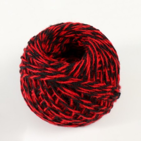 Acryl yarn 100% acrylic, 100m/40 ± 5 g (red-black melange)-1