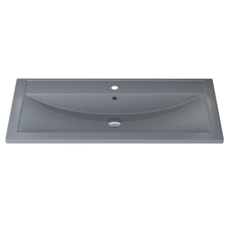 Sink uperwood Foster Quartz 100 cm, quartz, gray matte, concrete-2