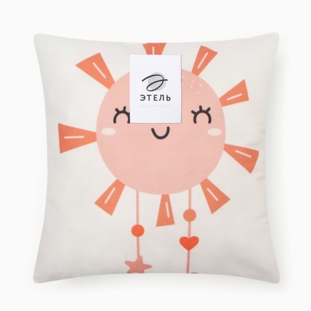 Decorative Ethel Pillow "Sun" 30*30 cm, velor 100% p/e-4