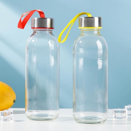 Water bottle "Lido", 400 ml, h = 18 cm, color strap mix-6