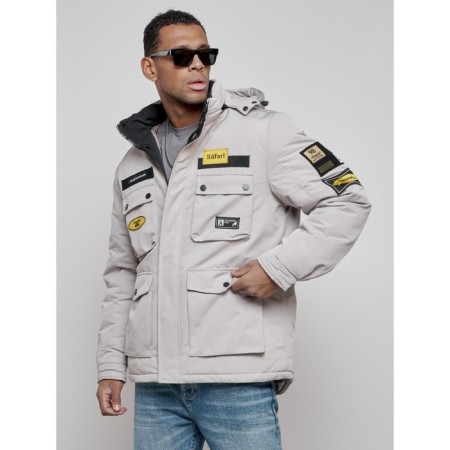 Male Winter jacket, size 48, gray color-8