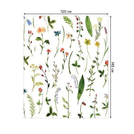 The tablecloth "Rare flowers", rectangular, Saten, size 120x145 cm-1