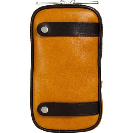Cross-Bodi bag with Mumi zipper, external pocket, yellow color-3