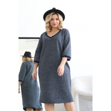 Women's dress, size 54, blue color-8