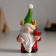 Polystone souvenir "Dwarf in a green hat with horns, with a bird" 4x5.5x10.5 cm