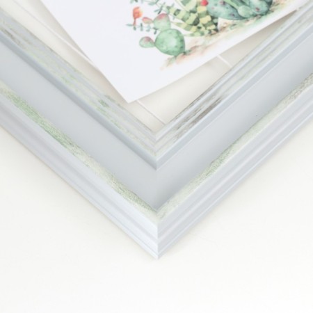 Photo frame plastic in 4 photos "simplicity" with clothespins, gray 40x30 cm-1