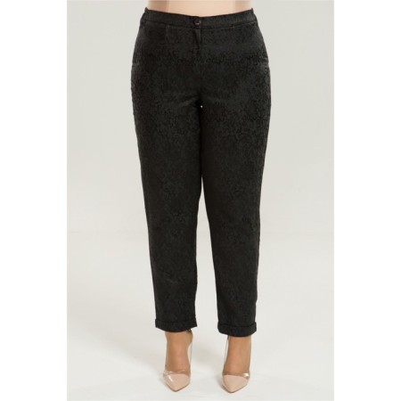 Female trousers, size 52, black color-5