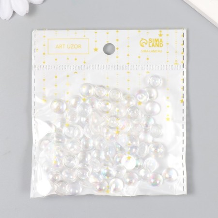 Decor for creativity Plastic "Half -Pesterpower" Set of 90 pcs 1x1x0.5 cm-3