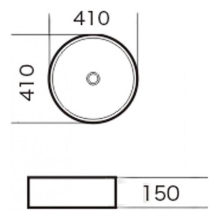 Grossman GR-3013 sink, round, D = 410 mm, white-2