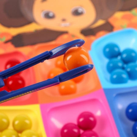 Developing sorter for children "Funny beads", 8 colors, Cheburashka-4