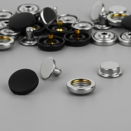 Installation buttons, delta, d = 15 mm, 10 pcs, black color-1