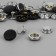 Installation buttons, delta, d = 15 mm, 10 pcs, black color