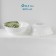 Service Avvir "Yukka", 18 objects: 6 plates d = 16.5 cm, d = 17.5 cm, d = 23 cm, glass ceramic, white color