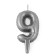 Candle in the Cake "Balls", number 9, graphite, 6.3 cm