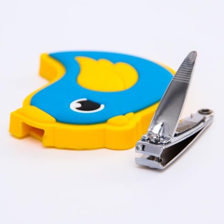 Children's, manicure forceps - Knipers "kids" with a rubber toy, mix-3