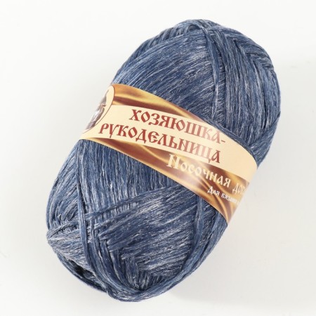 Yarn "NOSTOCE PRODUCATION" 100% polypropylene 200 ± 20m/50g set 2pcs (blue, black)-2