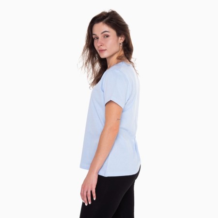 Female T -shirt with print, blue color, size 44-2