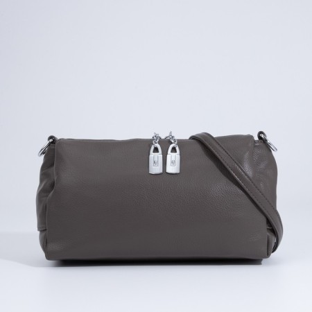 Cross-Bodi Bag on a zipper, dark gray color-1