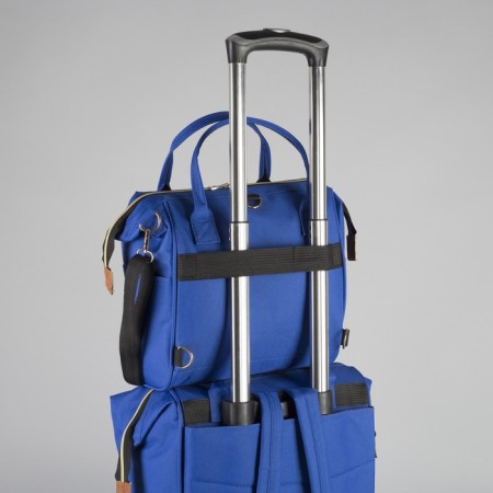 Bag-rug 2 in 1 on wheels 18 ", lightning department, external pocket, blue color-5