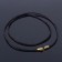 Textile lace with a screw lock, 50cm, black color