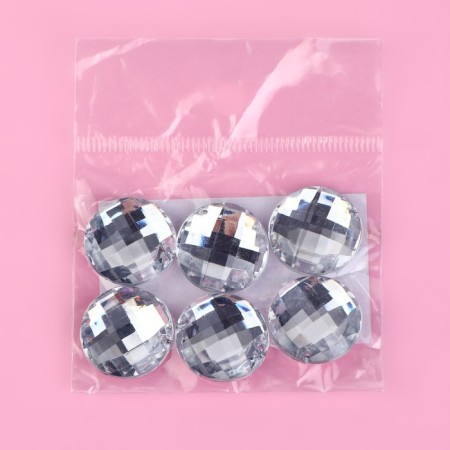 Rhinestones are sewing "circle", d = 18 mm, 6 pcs-3