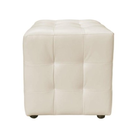 Eco -leather pouff Milk (milk)-1