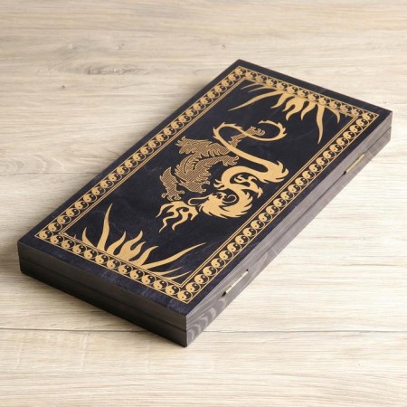 Narts "Dragons", wooden board 40 x 40 cm, gold-1