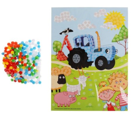 Application from pompons "Blue Tractor"-2