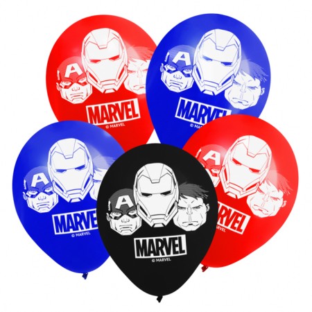 Airy ball "Marvel", 12 inch, latex, 5 pieces, avengers-2