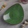 Ceramic triangular “constellation” ceramic, 22 × 18 cm, green color