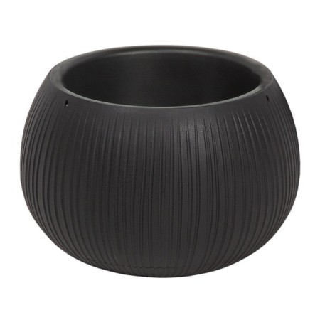 Beton Bowl flowers, 29 × 19.5 × 2 cm, black