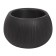 Beton Bowl flowers, 29 × 19.5 × 2 cm, black