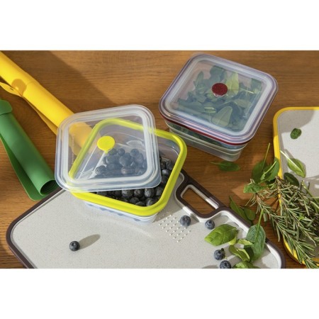 Silikobox transportation and storage container, silicone, folding, 900 ml, green color-3